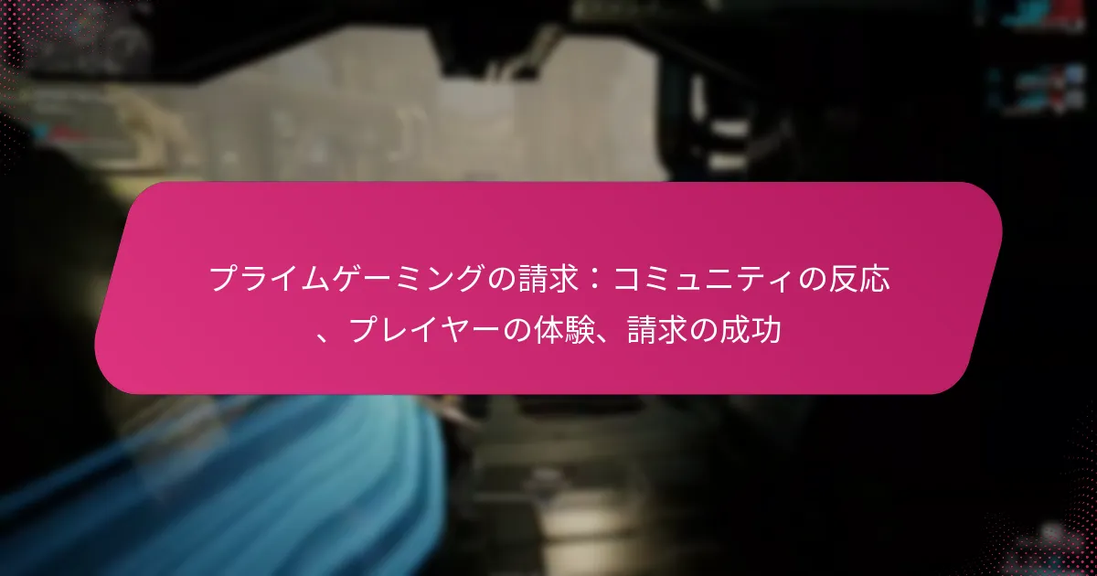 プライムゲーミングの請求：コミュニティの反応、プレイヤーの体験、請求の成功